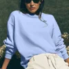 Accolade genser med rund hals – Light Provence Blue