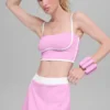 Airbrush Streamlined Bra Tank – Candy Heart Pink/White