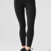 Alosoft 7/8 Highlight-tights med High-Waist – svart