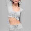 Alosoft Intuition langermet BH – Athletic Heather Grey