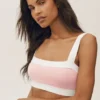 Cotton Cashmere Capri Dream-BH – solfylt rosa/hvit