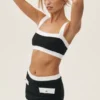 Cotton Cashmere Capri Dream Bra – svart/hvit
