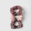 Fresh Mini-hårstrikk 3-pakning – sopp/rosa kvarts/røykfarget kvarts