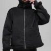 Grand-jakke i imitert shearling – svart