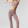 High-Waist Airbrush 7/8 Bootcut Tights – taupe