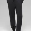 Joggebukse i ull og kashmir med High-Waist – New Class – Svart
