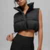 Kort Gold Rush-puffervest – svart