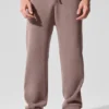 Scholar joggebukser med rette ben – Mushroom Heather