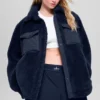 Sherpa Edge Shacket – Navy