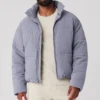 Stretch Woven Street Puffer – Fog