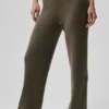 Ull- og kashmirbukser med High-Waist og vide ben – Olive Tree