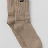 Unisex halvhøye scrunch-sokker – Gravel
