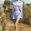 Unmatched Skort – Lys Provence-blå