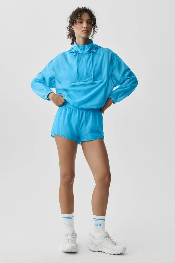 1/4 Zip Go Time-gensere – azurblå
