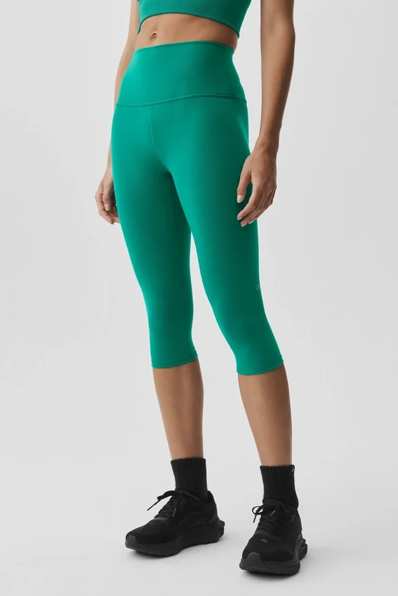16" High-Waist Airbrush-capri – Emerald Isle