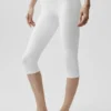 16" High-Waist Airbrush-capri – hvit