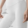 16" High-Waist Airbrush-capri – hvit