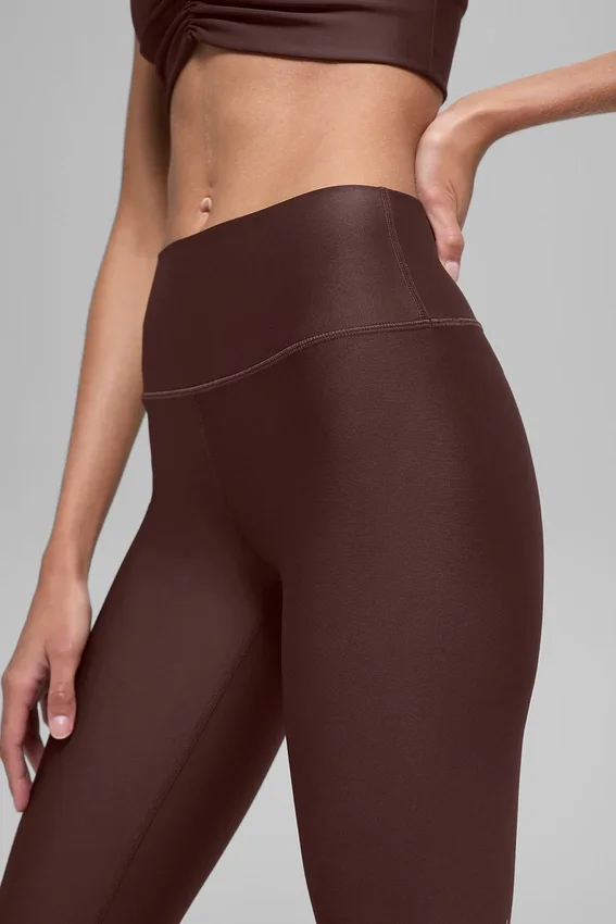 16'' High-Waist Airlift-capribukser – Brownstone