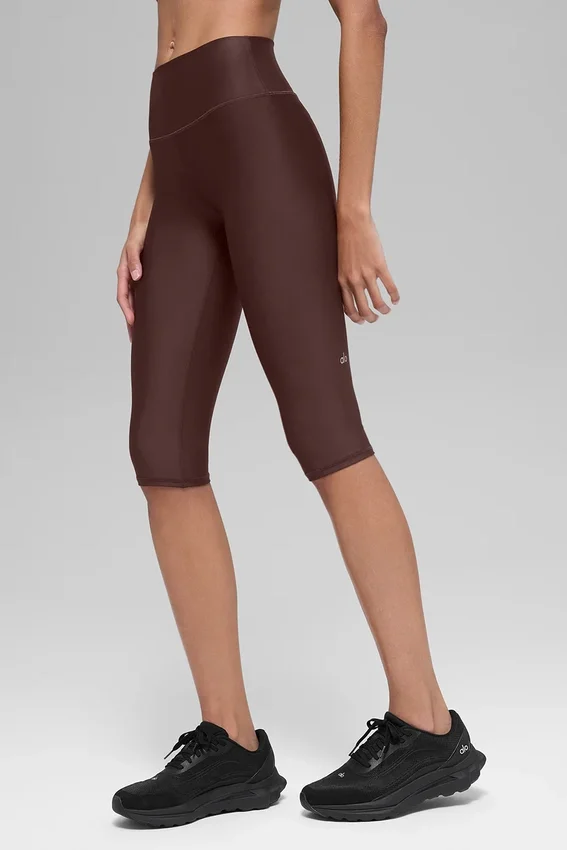 16'' High-Waist Airlift-capribukser – Brownstone