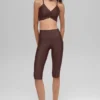 16'' High-Waist Airlift-capribukser – Brownstone