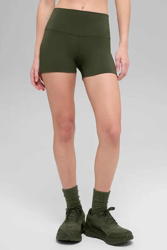 3" Alo Softsculpt High-Waist Precision Shorts – grønn oliven