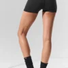 3" Alo Softsculpt High-Waist Precision-shorts – svart