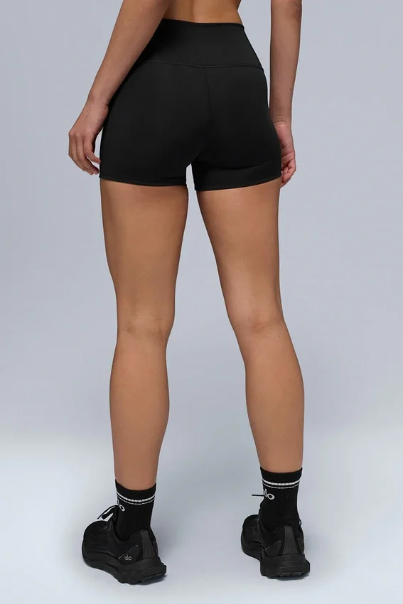 3" High-Waist Airlift-shorts – svart