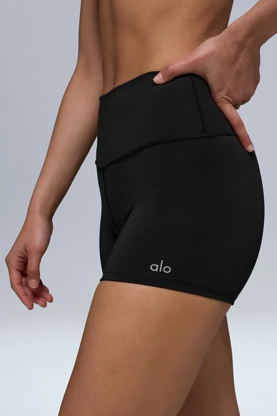 3" High-Waist Airlift-shorts – svart