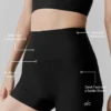 3" High-Waist Airlift Sleek Short – svart