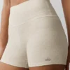 3" High-Waist Alosoft Carefree Shorts – Oatmeal Heather