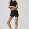 3" High-Waist Alosoft Carefree Shorts – svart