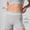 4” Alosoft High-Waist Heart Throb Shorts – Athletic Heather Grey/White