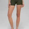 4" High-Waist Airbrush Race Pace Shorts – grønn oliven/svart