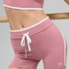 4" High-Waist Airbrush Race Pace Shorts – Pink Wild Rose/White