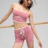 4" High-Waist Airbrush Race Pace Shorts – Pink Wild Rose/White