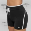 4" High-Waist Airbrush Race Pace Shorts – svart/hvit