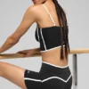 4" High-Waist Airbrush Race Pace Shorts – svart/hvit