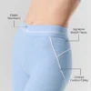 4” High-Waist Alosoft shorts med hjerteprint – Seashell Blue Heather/White