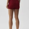 4" sømløse modal-Shorts med ribbestrikket High-Waist-design – Summer Romance Red