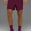 5" Adapt løpeshorts – burgunder