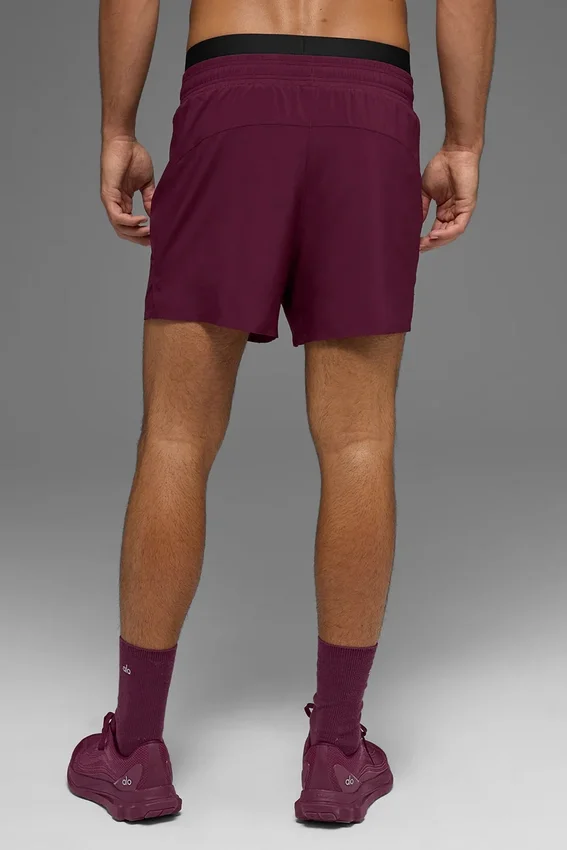 5" Adapt løpeshorts – burgunder