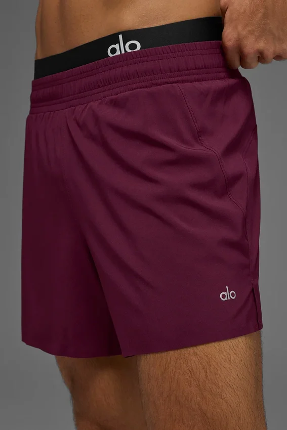 5" Adapt løpeshorts – burgunder