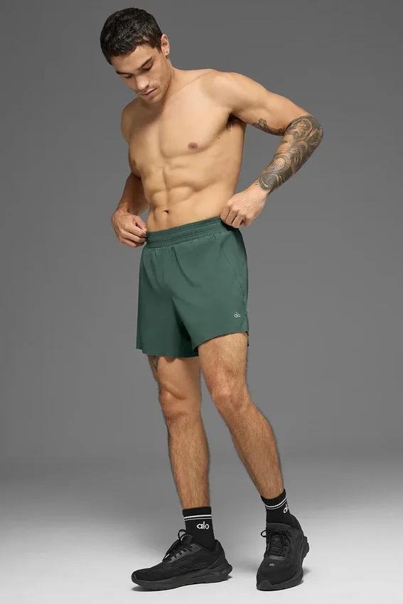 5" Adapt løpeshorts – Clover Green