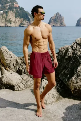 5" Adapt løpeshorts – Garnet