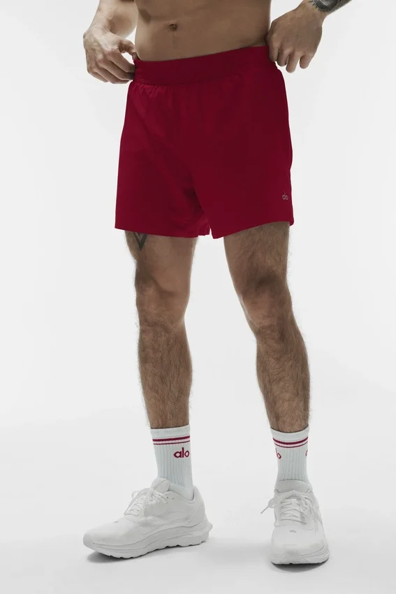 5" Adapt løpeshorts – Garnet