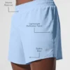 5" Adapt løpeshorts – Seashell Blue