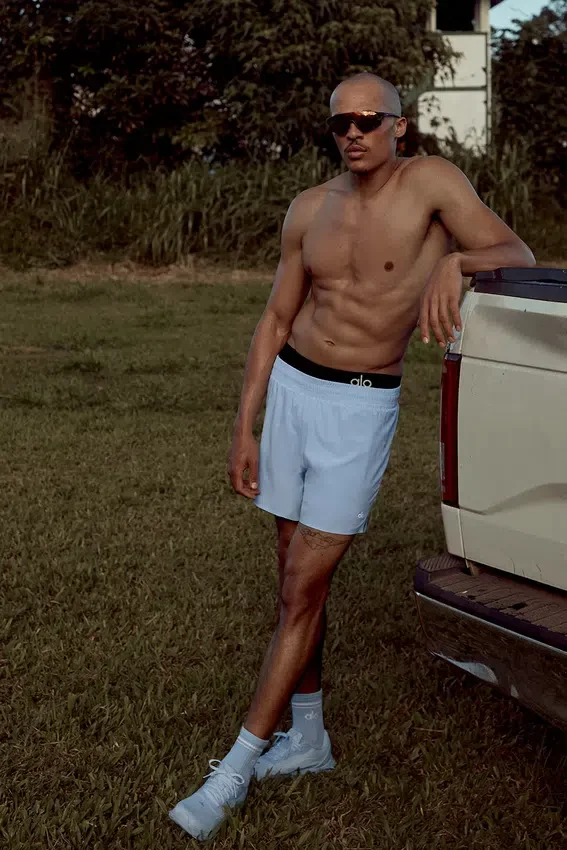 5" Adapt løpeshorts – Seashell Blue