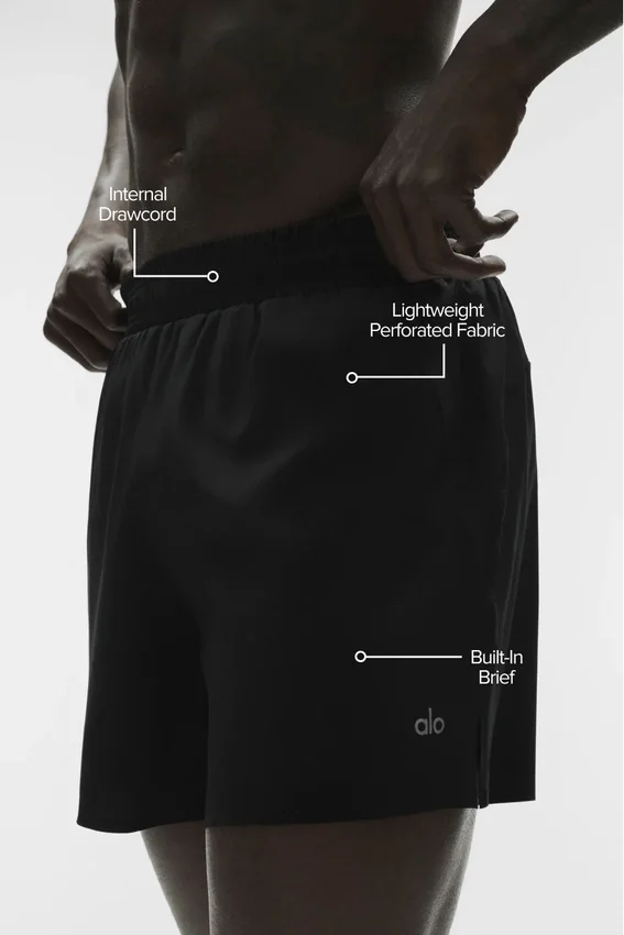 5" Adapt løpeshorts – svart