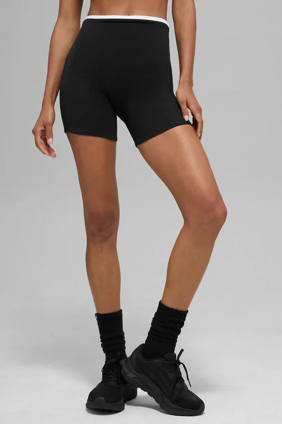 5" Airbrush Double Up-shorts – svart/hvit