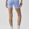 5" Airbrush-shorts med High-Waist – lys Provence-blå